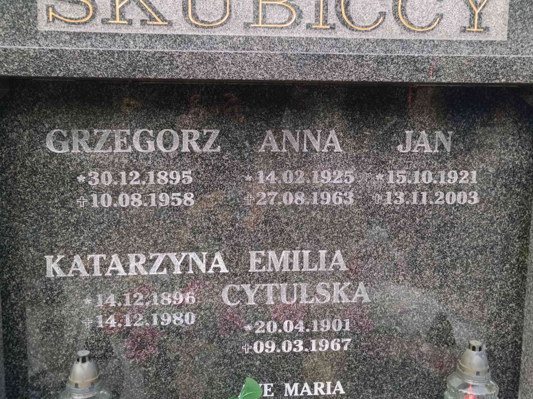 Grób Zofia Skubicka